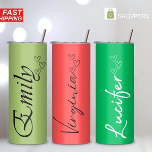 Brautparty | Personalisierte Becher mit Namen | Brautjungfer Geschenk | Brautjungfer Vorschlag | Junggesellinnenabschied | Brautjungfer 20 Unzen Skinny Becher