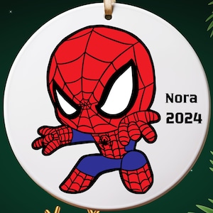 Custom Superhero Christmas Ornament: Personalized 2025 Christmas Tree Decor, Gift for kids