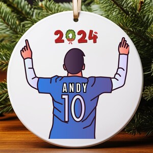 Personalized Kid Soccer Player Ornament, Custom Name Soccer Ornament, Soccer Keepsake, Soccer Uniform Ornament, Gift for Kids, Soccer Player