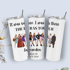 Custom Swift Design Name Tumbler, Personalized Taylor Engraved Cup with Straw, Eras  Album Song Water Bottle Gift, It Was Rare I Was