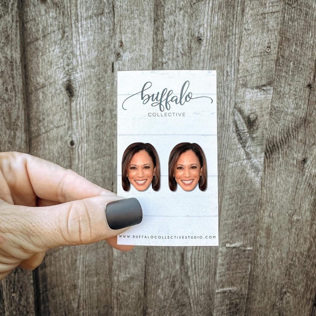 Kamala Harris Earrings Face - Etsy