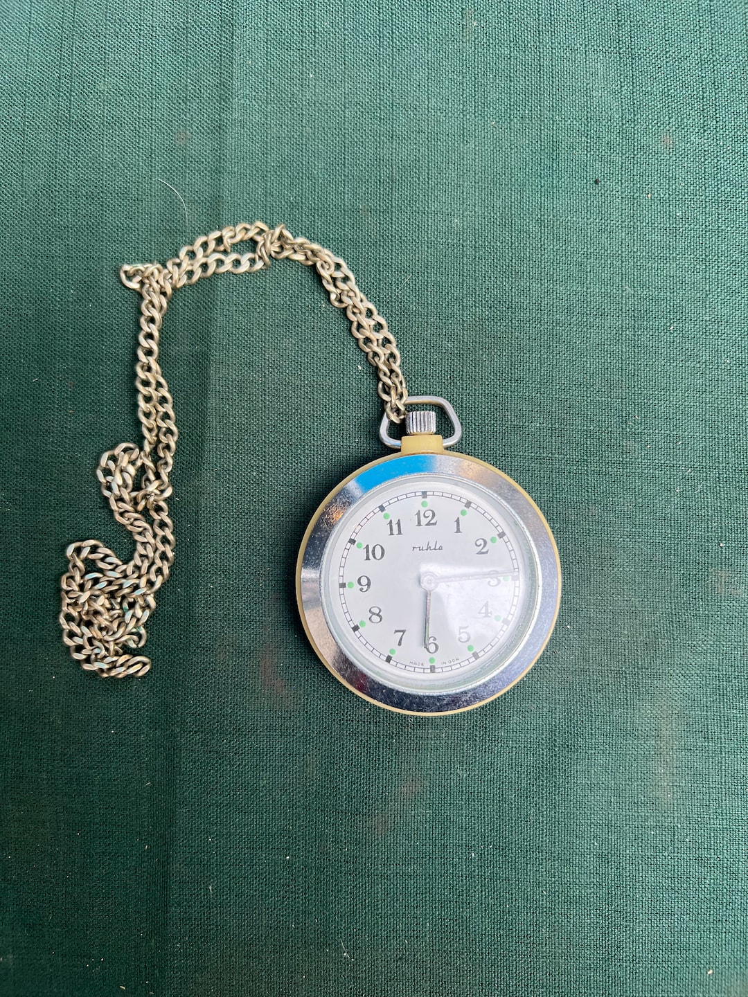 Ruhla Vintage Mens Pocket Watch, German Watch, Working Watch Made in