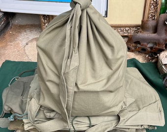 Mochila de lona del ejército comunista búlgaro, Meshok, década de 1960-1980