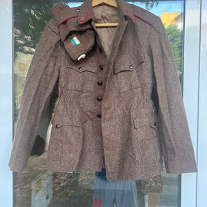 Vintage Bulgarian Army Wool Jacket Military-issue Surplus Uniform