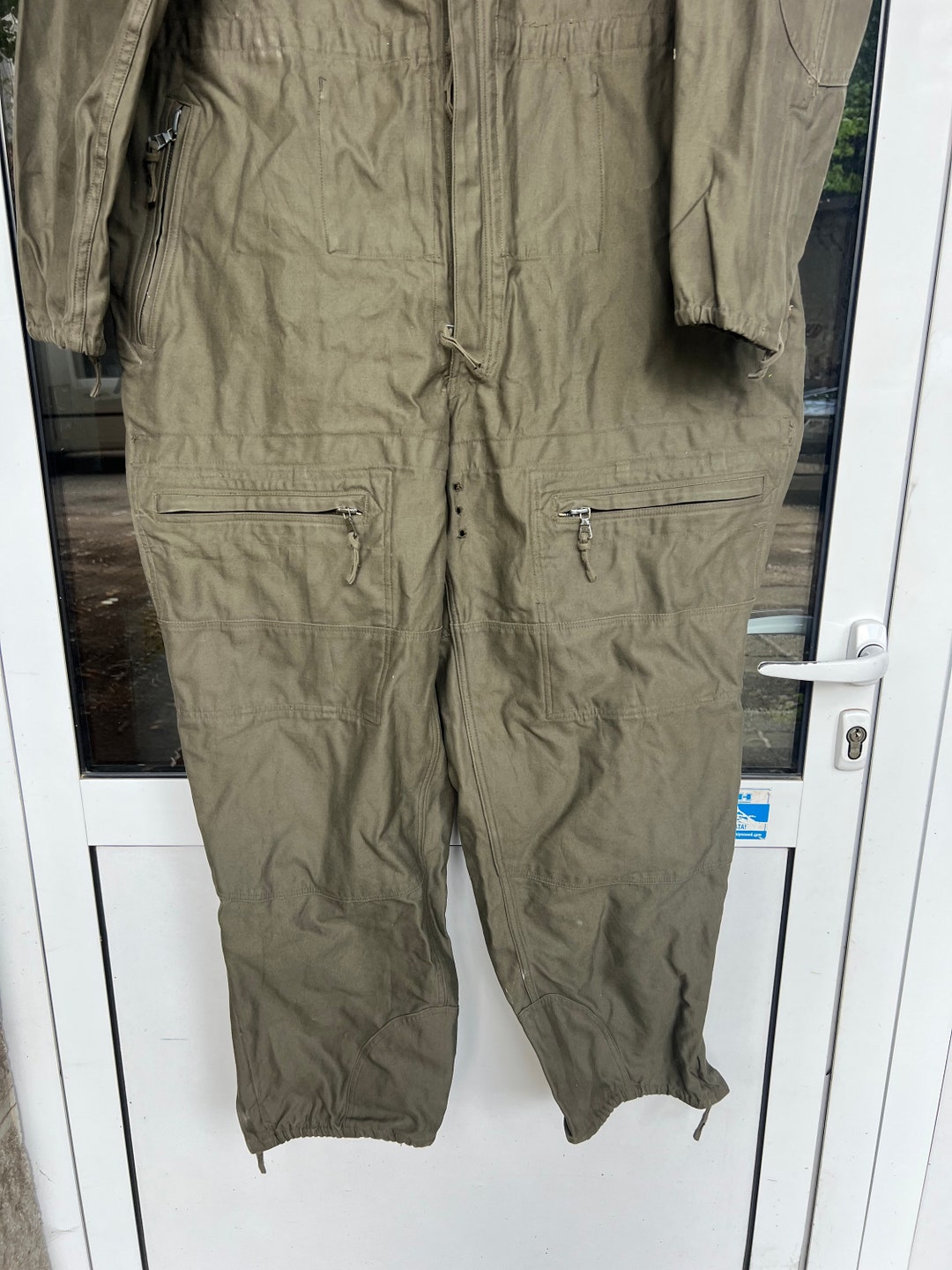 Original German Military Coverall Liner Army Issue Winter Insulated Suit Olive