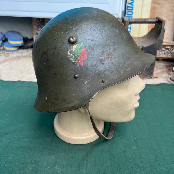 Vintage Military Helmet  Bulgarian Army Helmet Collectable Helmet M36