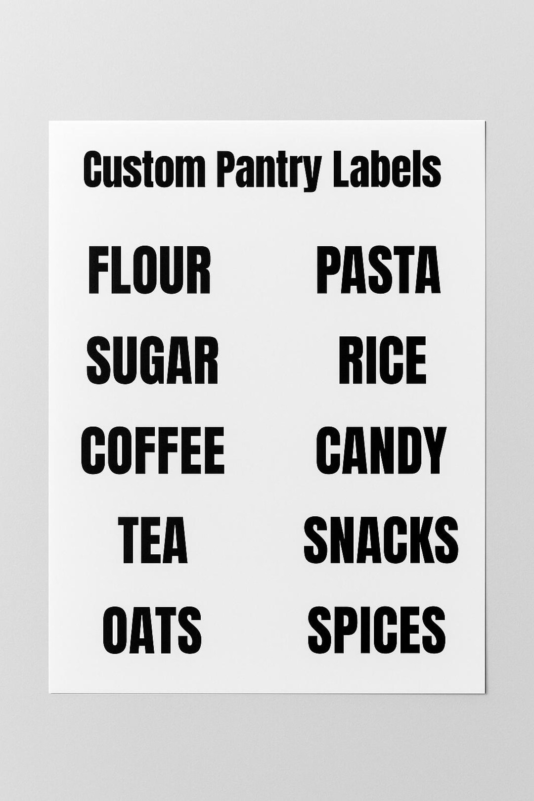 Pantry Labels – Custom Vinyl Decals for Kitchen Jars | Waterproof ...