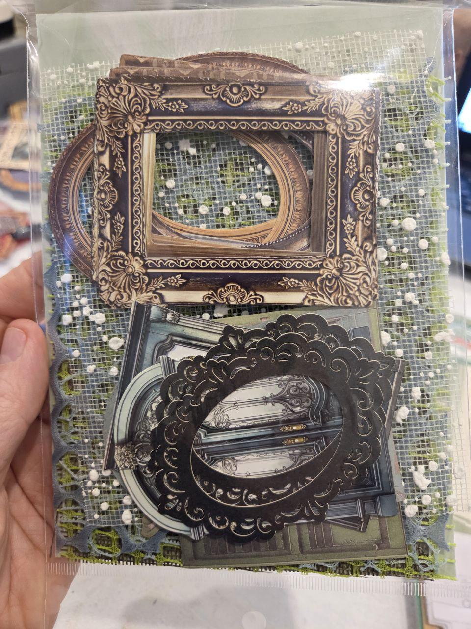Junk Journal Ephemera Pack, 34pcs Vintage Frames Doors & Windows