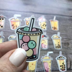 Mega Bubble Tea Sticker Set (20 Pcs) | Aesthetic Boba Stickers for ...