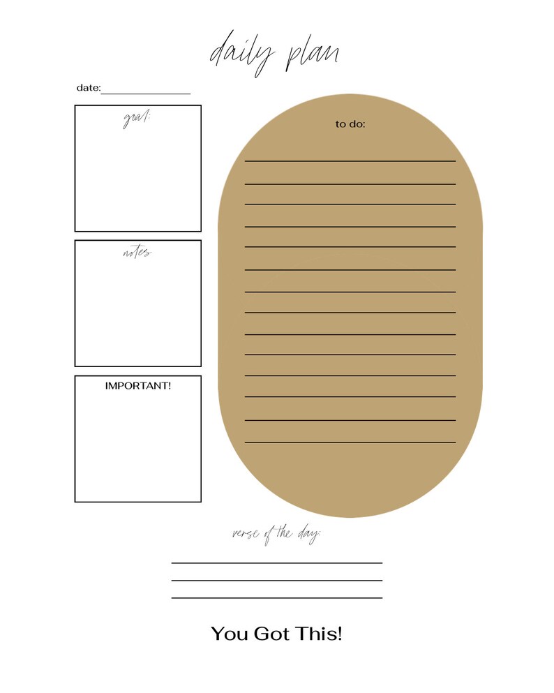 Digital Planner - Printable Planner - to Do List - PDF - Daily Plan ...