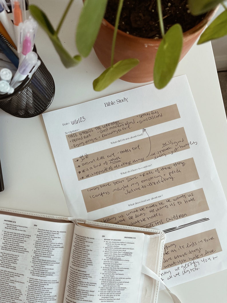 Printable Bible Study Tool – Christian Study Plan (PDF) - Etsy