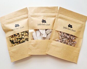 Organic Hamster Treats: Dried Banana, Coconut & Courgette Flakes