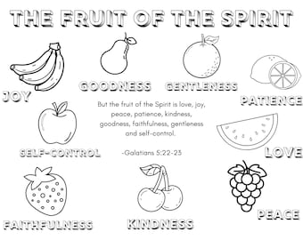 Fruit Of The Spirit Coloring Book Printable
