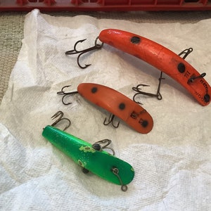 Lot of 5 Lures Spinners Etc Vintage Antique Angling Spinner Fishing Lure  From France or Switzerland Suissex Etc 1960s Price for All 5 Lures 