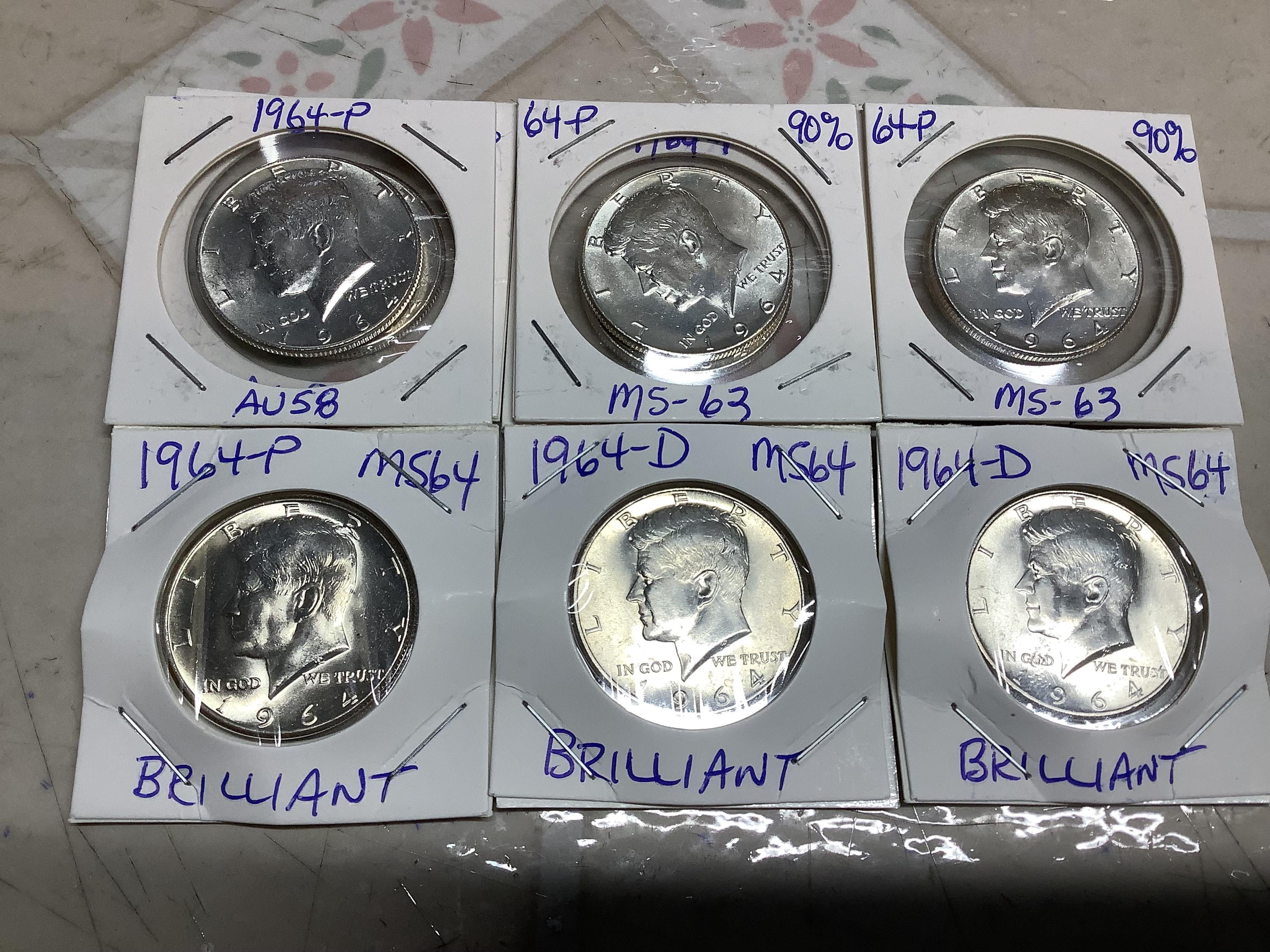 ケネディ半ドルセット 1964年4枚組 1964 Kennedy Half Dollar Coin - Etsy