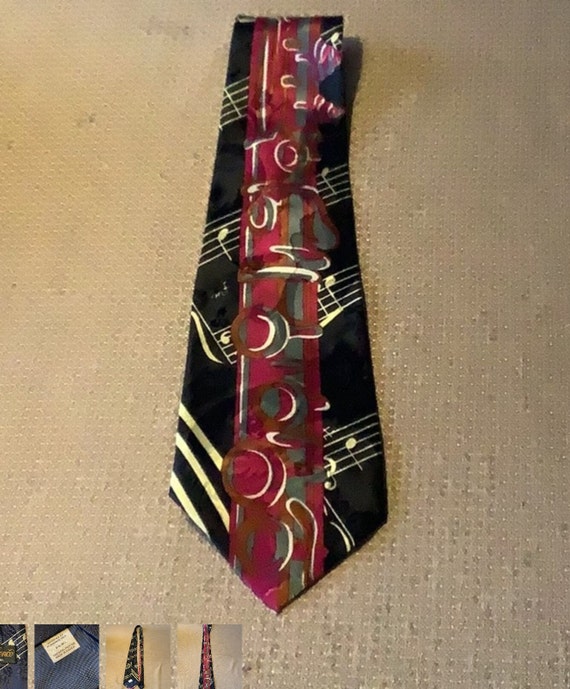 Jazz Man necktie made by FloRence is polyester an… - image 1