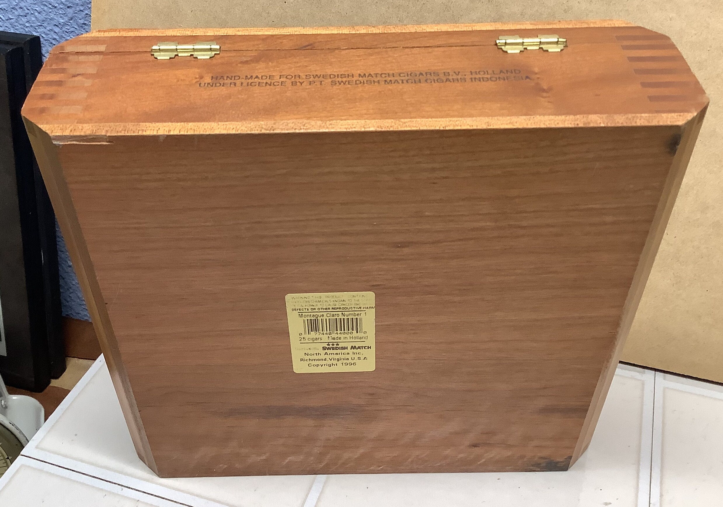 Montague Cigar Box With Brass Hinges and Clasps That Snap Shut Etsy