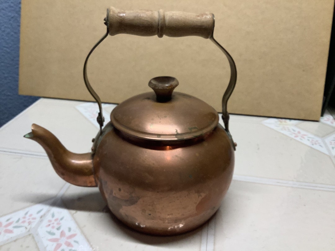 Vintage Copper Tea Kettle Made in Portugal. Great Patina With Etsy
