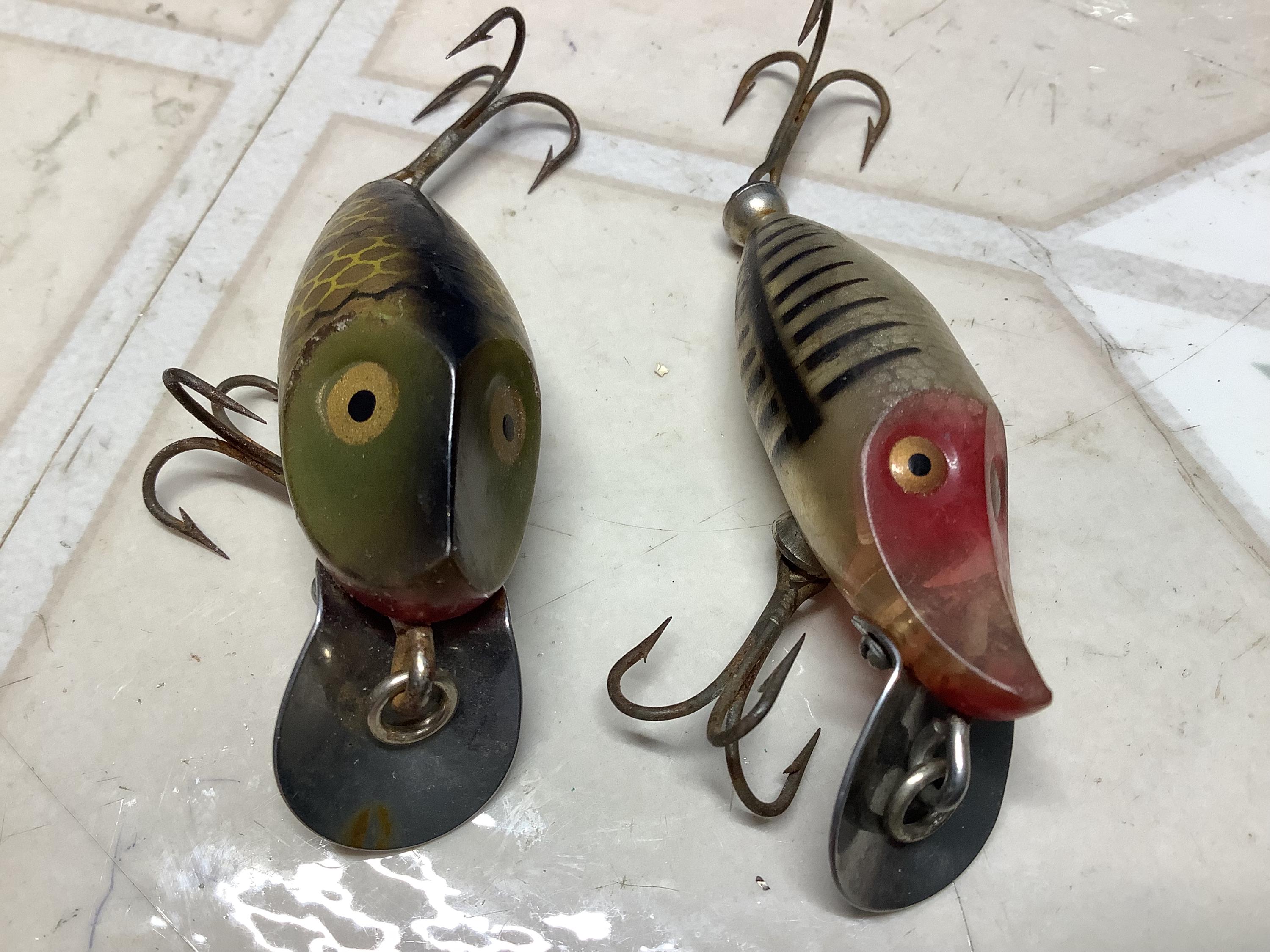 Heddon Fishing Lures (1) Tiny Runt (1) Midget Digit (1) Baby