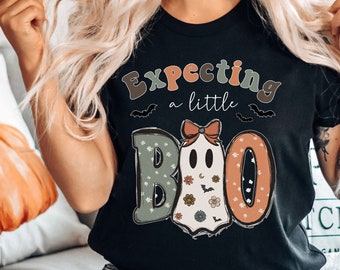 Expecting A Little Boo Shirt, Growing a little pumpkin shirt,Pregnancy Announcement Shirt,Halloween Shirt,Fall pregnancy announcement shirt