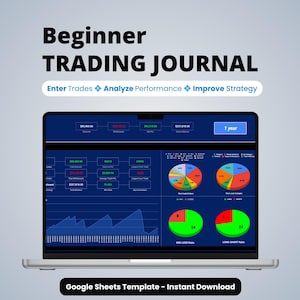 Day Trading Journal Spreadsheet | Trade Tracker & Trading Log | Diario de Trading Google Sheets | Day Trader Dashboard