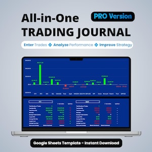 All in One Trading Journal Google Sheets | Forex, Crypto & Stocks Tracker | Futures Trade Log | Day trading dashboard | Digitaler Download