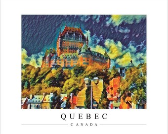 Chateau Frontenac Luxury Hotel In Quebec, Canada - Vintage Travel Advertising Poster 02 Greeting - Foto 6