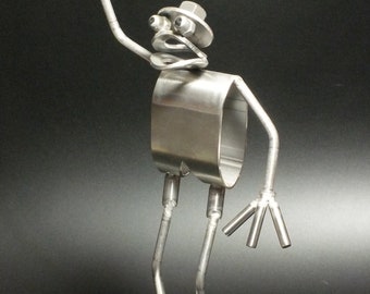 Stainless steel frog " Hello "