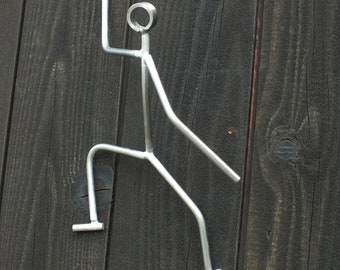 Kletter Figur Edelstahl "Jupp" ,Wandbehang Statuen Kletterer Wandkunst,Wand-Dekoration ,Ein einzigartiges Stück