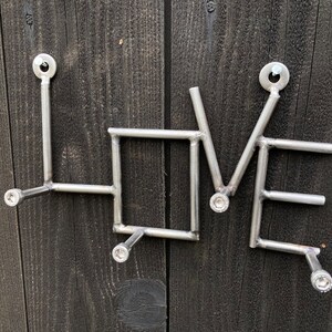 Edelstahl Schlüsselhaken  Komplett aus Edelstahl Schriftzug " Love"