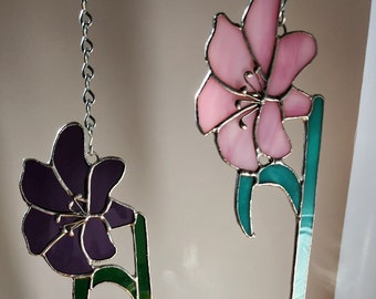 Lily Flower Stained Glass Decoration