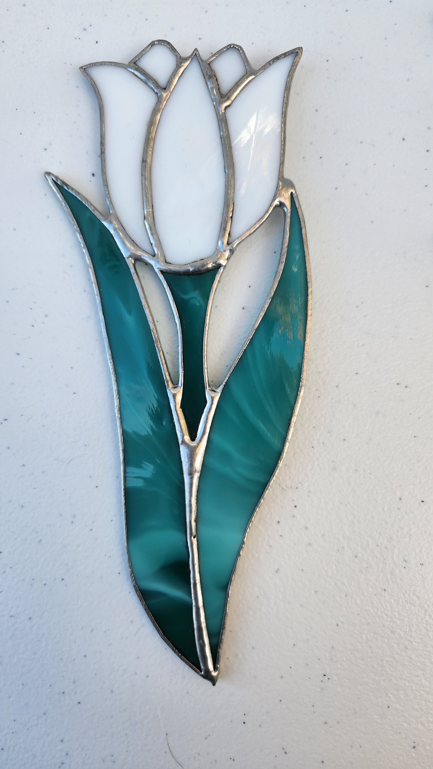 Tulip Stained Glass Flower Decoration Etsy