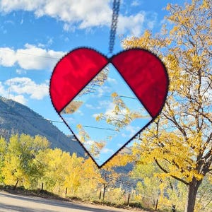 Bevel Heart Valentine - Stained Glass Decoration