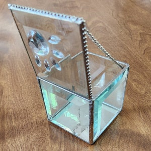 Beveled Glass 3&quot; Cube Box