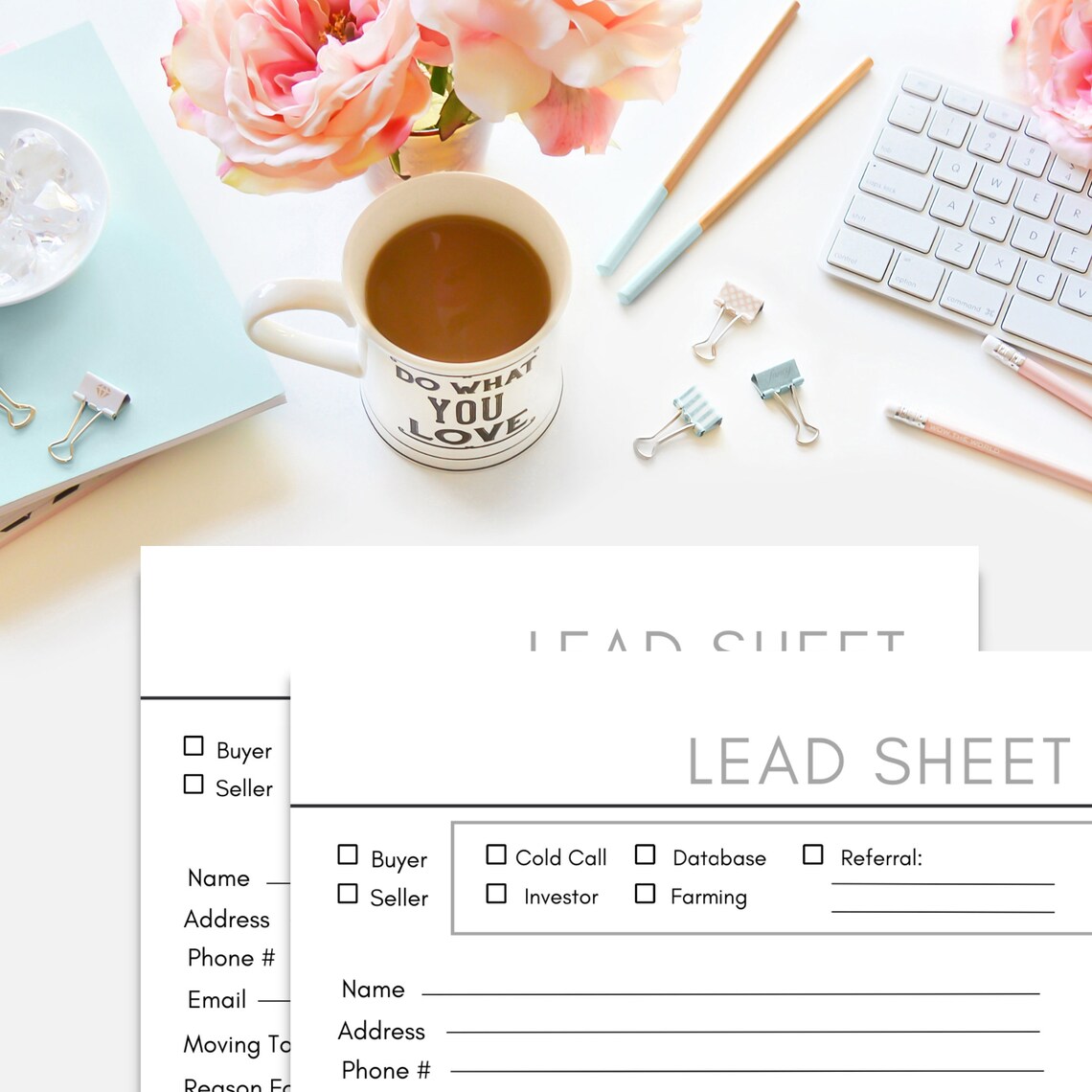 Lead Sheet for Realtor Real Estate Agents Brokers Sales Make New Sales ...