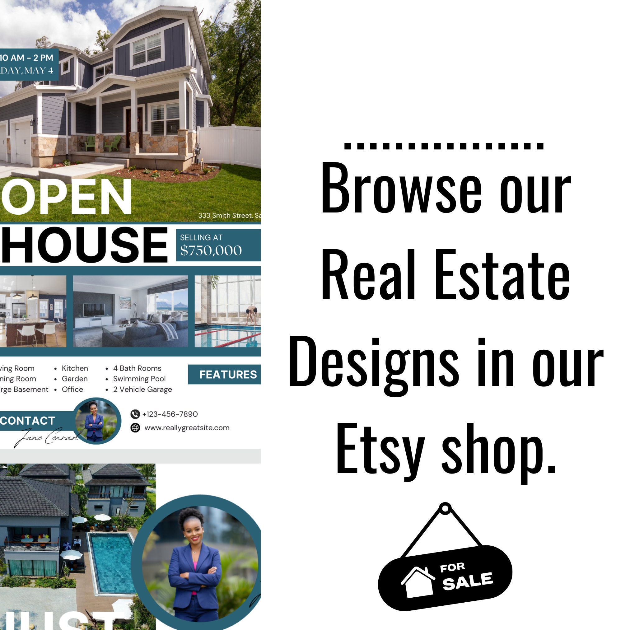 Real Estate Agent Branding Kit 6 Canva Templates Instant Download ...