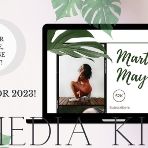 3 Page Media Kit for influencers, content creators, videographers, photographers, UGC creators, YouTubers, social media managers | template