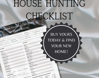 House Hunting Checklist for New Home Buyers and Realtors | Made in 2023 | Luxury home themed | real estate agent or broker office template