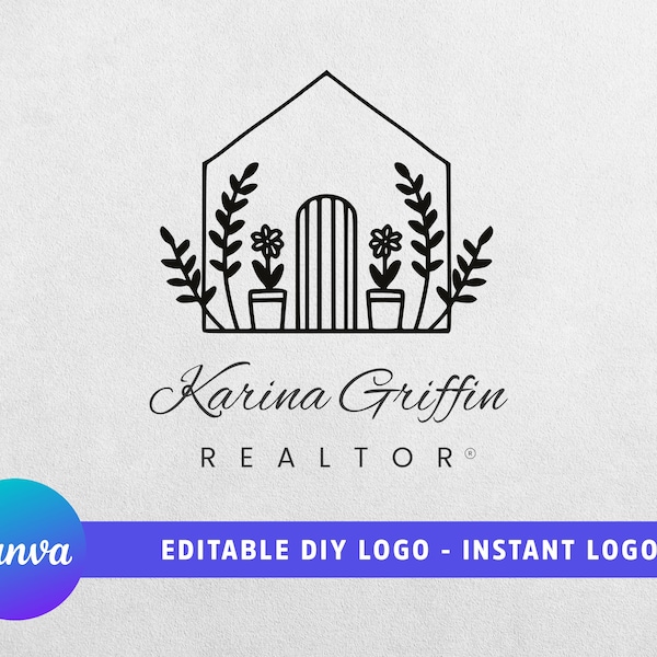 Immobilien Logo-Design, bearbeitbares Logo-Design, DIY-Haus-Logo, Makler-Logo, Immobilien (Investment-Logo, Luxus-Immobilien-Logo)