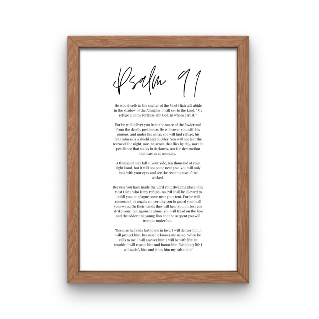 Psalm 91 Text, Digital Download - Etsy