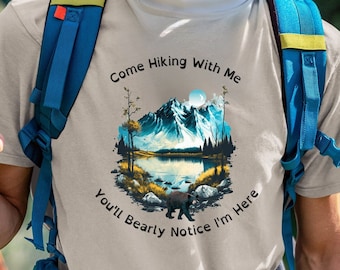 Funny Hiking Bear T-Shirt: Adventure Awaits, Nature Lover Tee