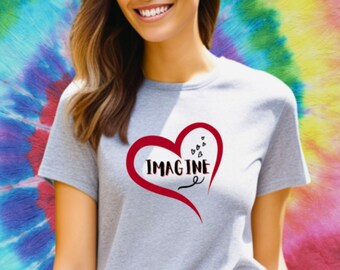 Imagine Shirt Inspirational Tee Lennon Fan Shirt Minimalist Gift Motivation