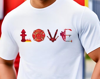 Thin Red Line Firefighter T-Shirt: FD Hero Gift