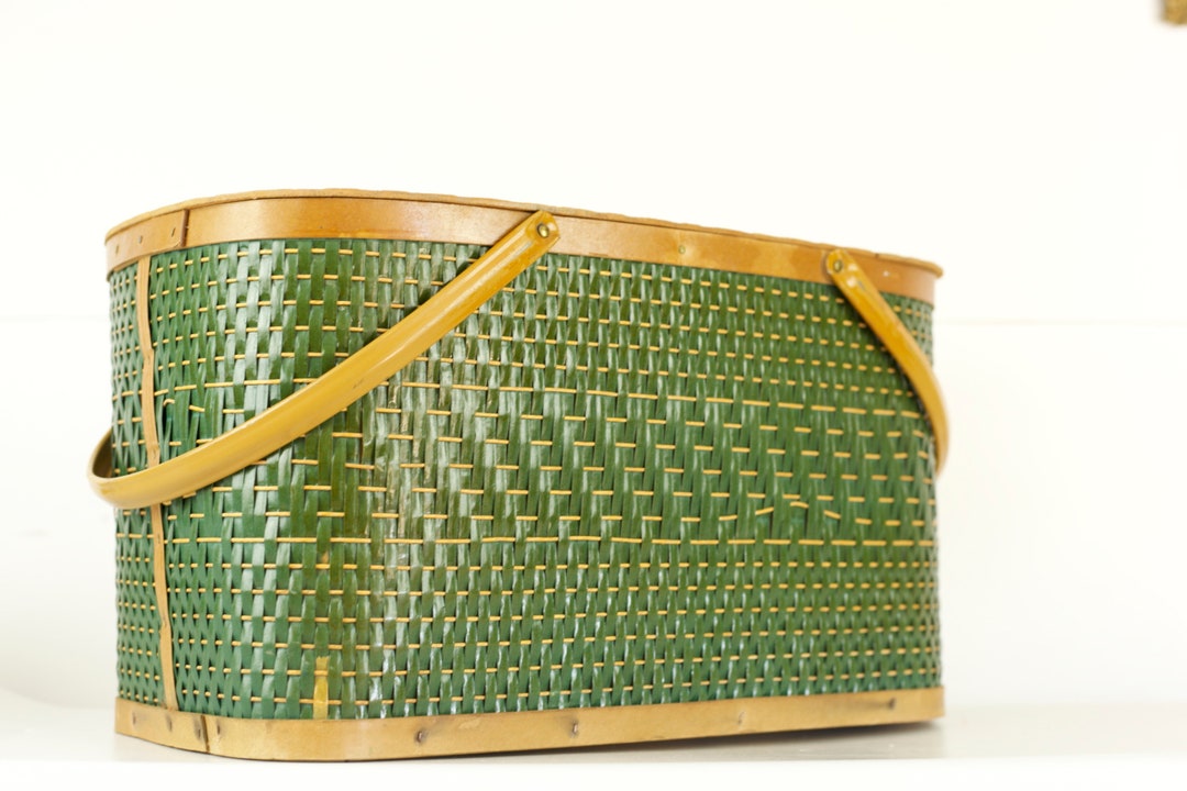 Hawkins 1970's Era Picnic Basket Etsy