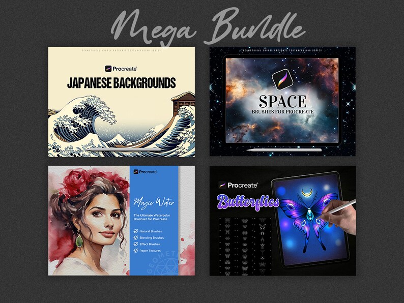 Procreate Mega Bundle - Brushes & Stamps - Etsy