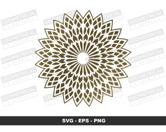 Mandala svg, svg de géométrie sacrée, eps, png, svg, fleur de Mandala, fichier de coupe de géométrie sacrée, camée, silhouette