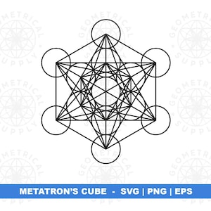 Metatrons Würfel SVG: Heilige Geometrie Vektordateien (Digitaler Download)