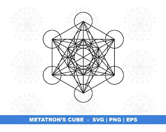 Metatron's Cube SVG File - Sacred Geometry SVG Cut File - Metatron Cube SVG Vector Files - eps Tetrahedron Vector png