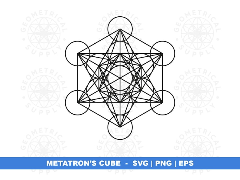 Metatron's Cube SVG File Sacred Geometry SVG Cut File Metatron Cube SVG