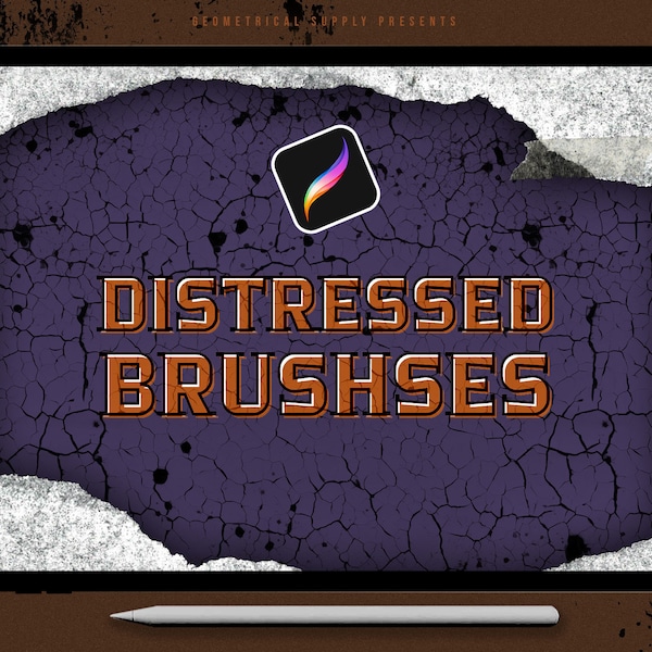 Procreate - Distressed Brushes - Abstract Background Brush, Procreate Texture Brushset